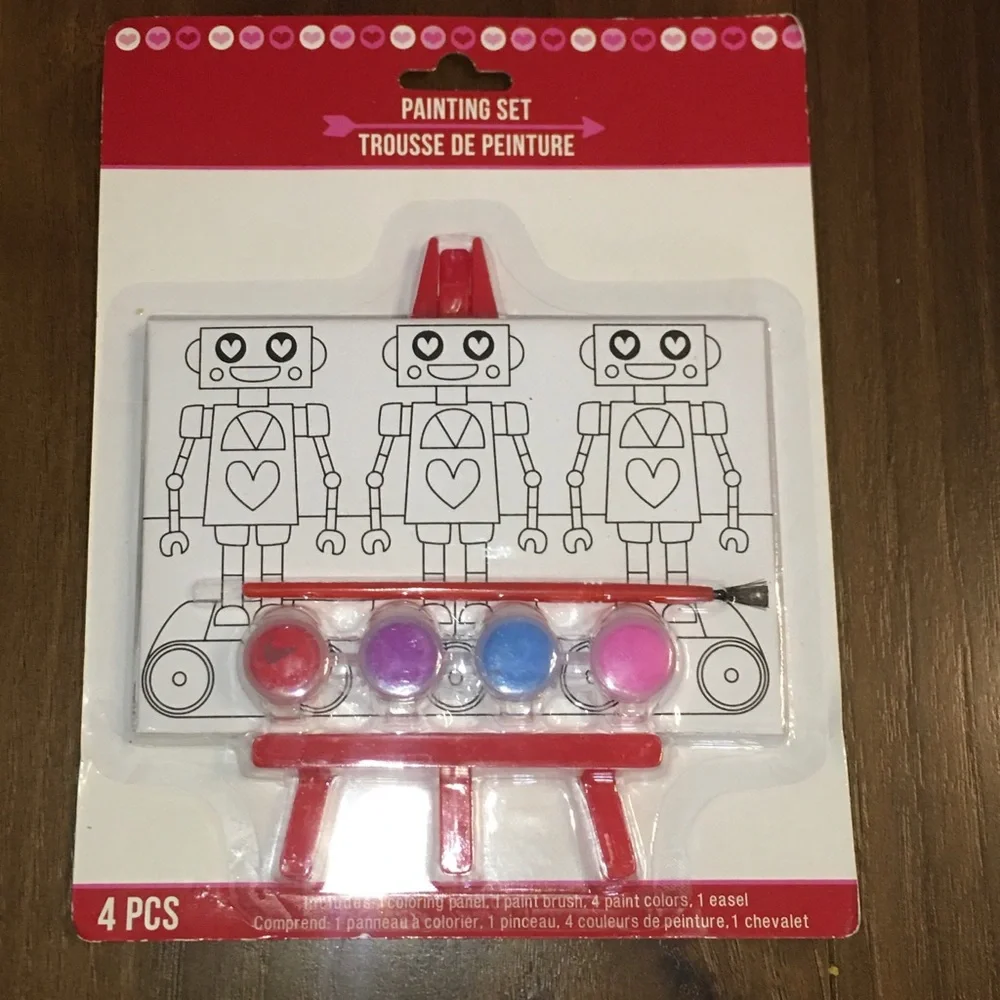 Small Bears and Robots Painting and Easel Sets